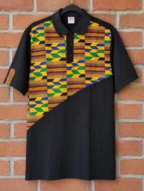 Stylish Black and Multicolor Men's Polo Shirt
